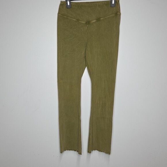 FP Movement Women's Right On Ribbed Leggings Size M Olive Green Stretch - Picture 1 of 8